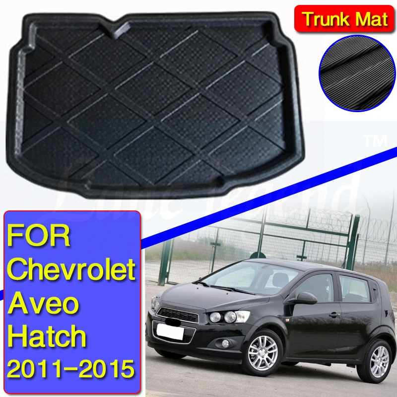 Per Chevrolet Aveo T300 Hatchback 2011-2015 Car Tail Trunk Mat Tray Boot Liner Cargo Floor Carpet Fango Protector Pad Impermeabile