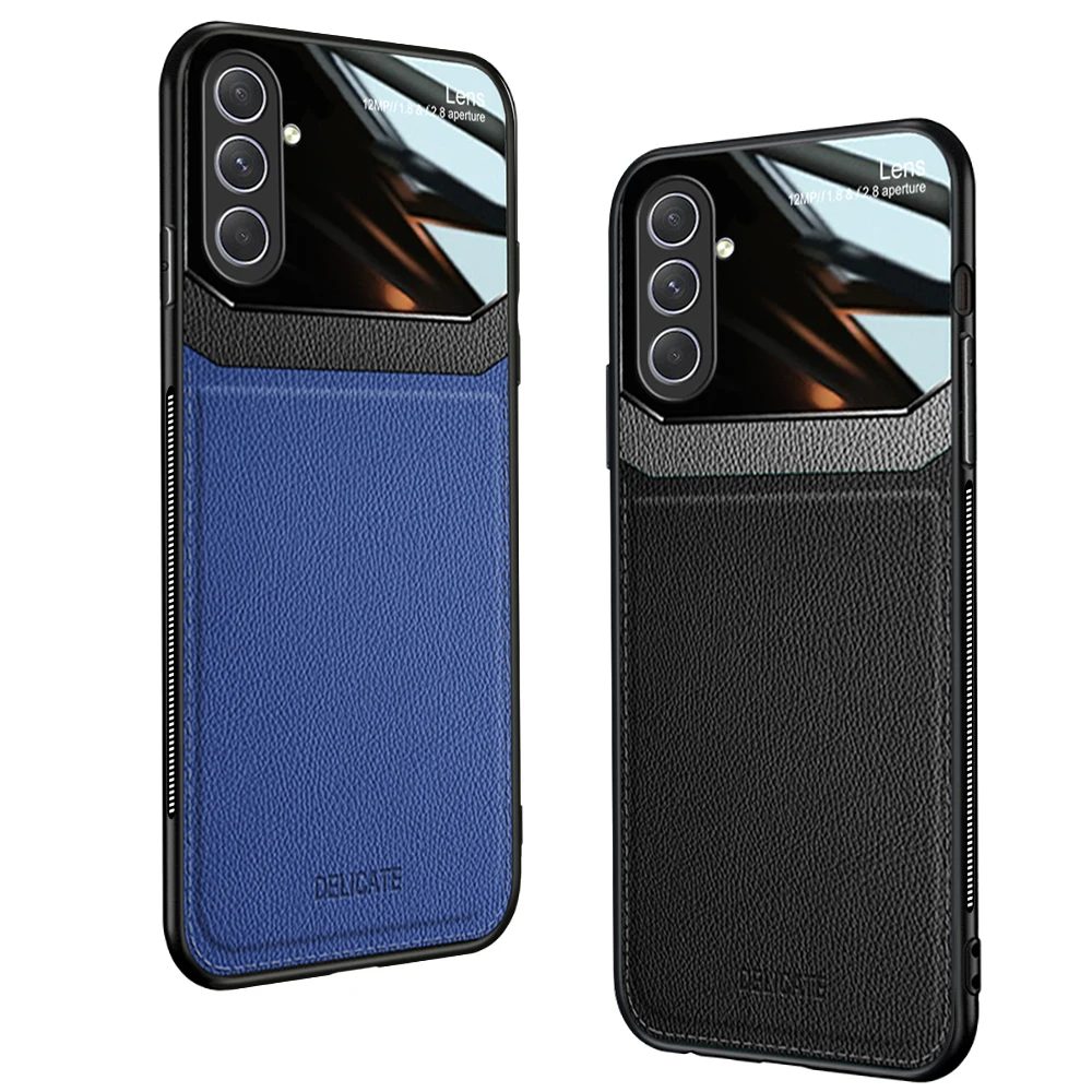 Custodia A Conchiglia Striata Palpebra Per Samsung Galaxy A54 A34 A14 Lens Protect Per Samsung A73 A53 A33 Phones Full Cover Antigraffio