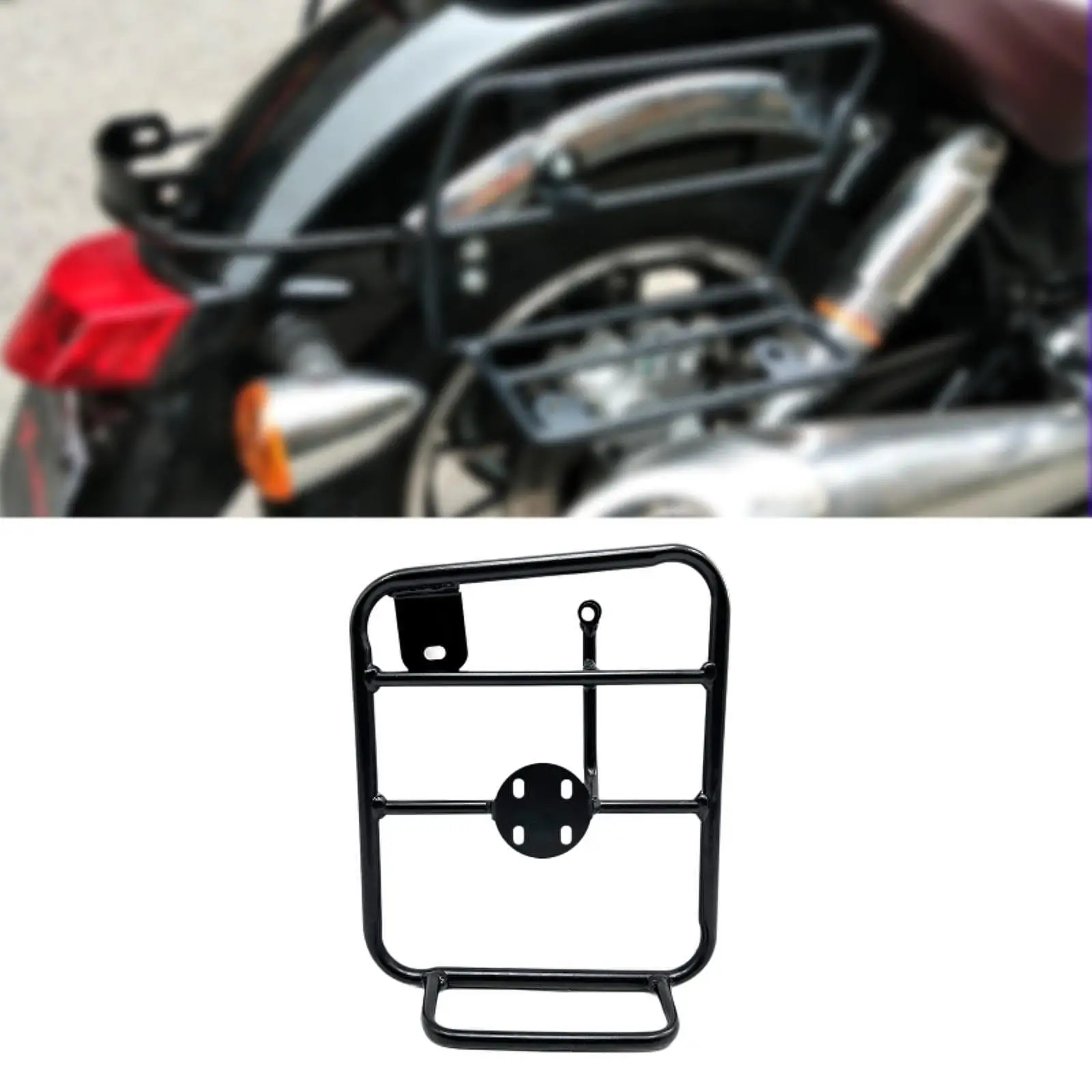 Multifunction Motorcycle Luggage Rack Carbon Steel Side Mount Support for Triumph Speed 400 2024 2025 Multifunction Motorcycle Luggage Rack Carbon Steel Side Mount Support for Triumph Speed 400 2024 2025