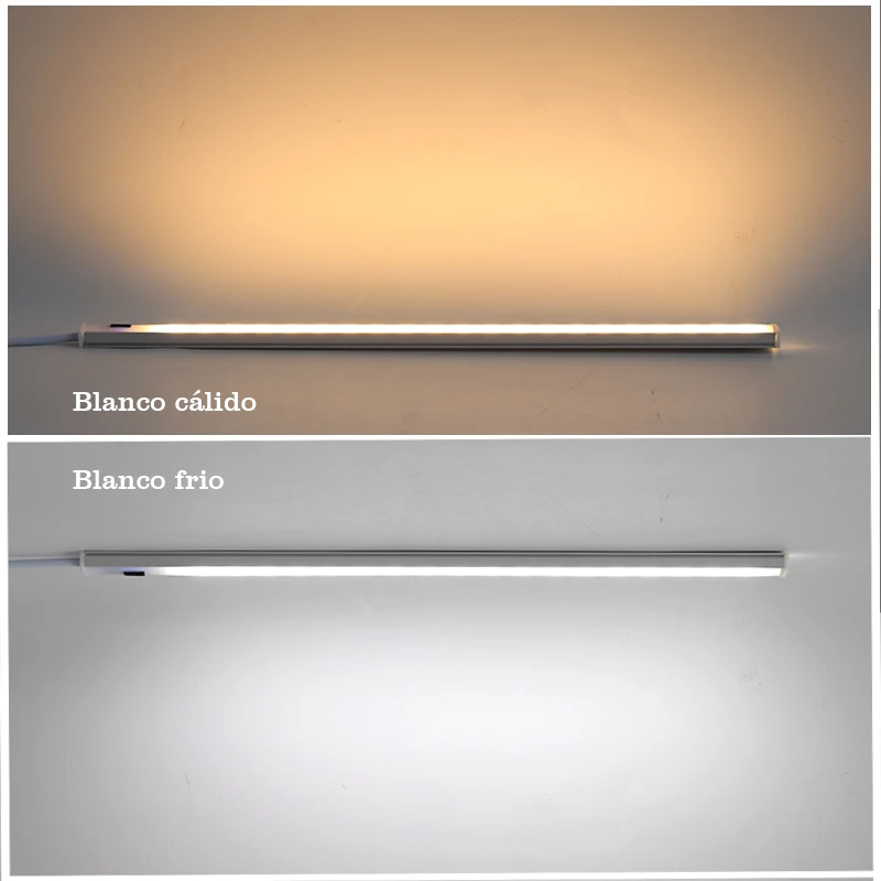 Luces LED para debajo del armario de cocina, luz nocturna con Sensor de  movimiento, lámpara inteligente de CC de 12V, 30/40/50cm - AliExpress