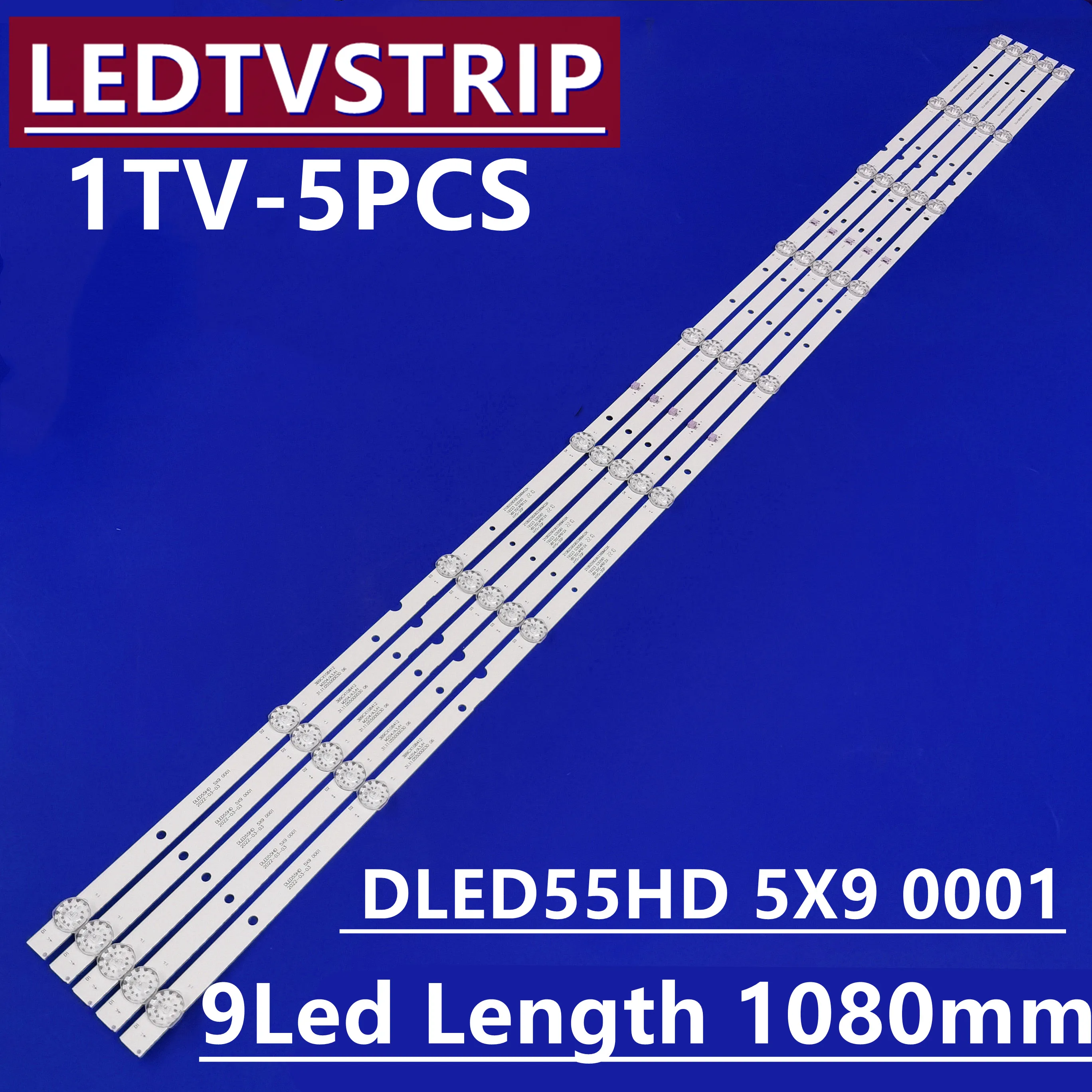

LED backlight strips for TI5509DLEDDS 55" LED TV DLED55HD 5X9 0001 31.11.055000030 Lt-55n775u