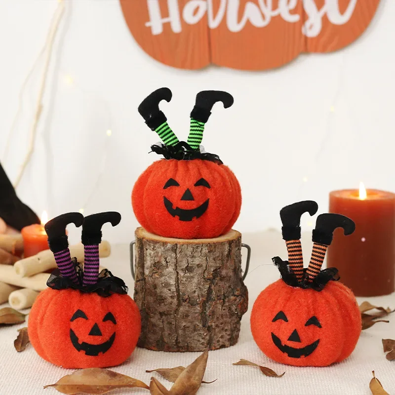 Halloween decorations Creative Witch Foot Pumpkin Doll Decoration for Ghost Festival Party Atmosphere