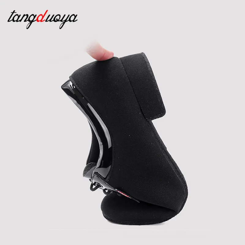 Men Modern Dance Shoes Boys Latin/Tango/Ballroom Shoes Rubber/Soft Sole Low Heels Man Dancing Shoes Black Professional 2