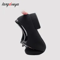 Men Modern Dance Shoes Boys Latin/Tango/Ballroom Shoes Rubber/Soft Sole Low Heels Man Dancing Shoes Black Professional 2