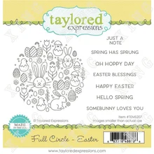 

2022 New Full Circle - Easter Clear Silicone Stamps Seal Diy Craft Paper Scrapbooking Greeting Card Decoration Embossing Molds