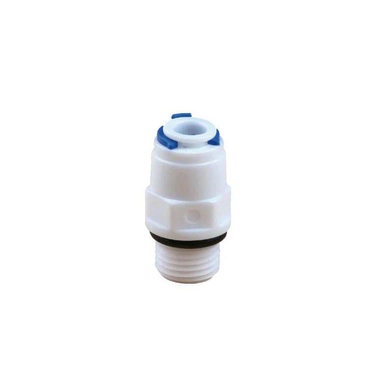 RO Water Pipe Fitting 1/4"3/8"OD Hose 1/8"1/4"3/8"1/2"Male Thread With Seal Ring Plastic Quick Connector Water Purifies System hose pipe fitting pipe fitting water pipe fitting