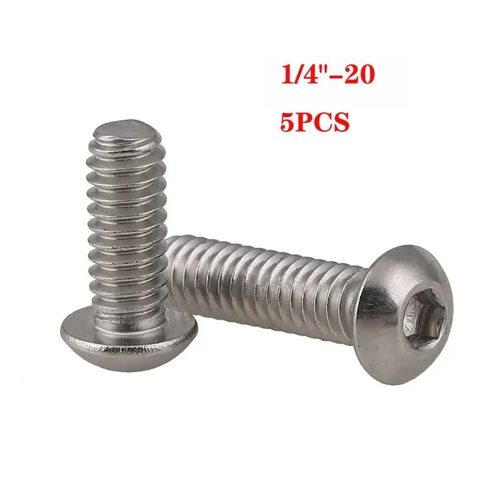 Bulloni Esagonali Inox Bulloni Flangia In Acciaio Inox 1/4-20 X 1/2" - Con Testa Esagonale, Quantità 25, Per Fissaggi Resistenti Ferro Tondo Nervato - Foto 4