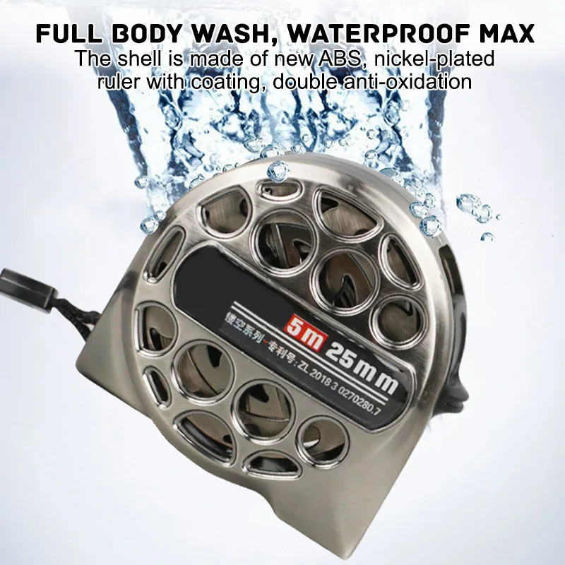Hollow Stainless Steel Tape 3m/5m/7.5m Waterproof Metric Retractable Measurement Ruler Anti-Corrosion Woodworking Measuring Tape tape measure measuring tape