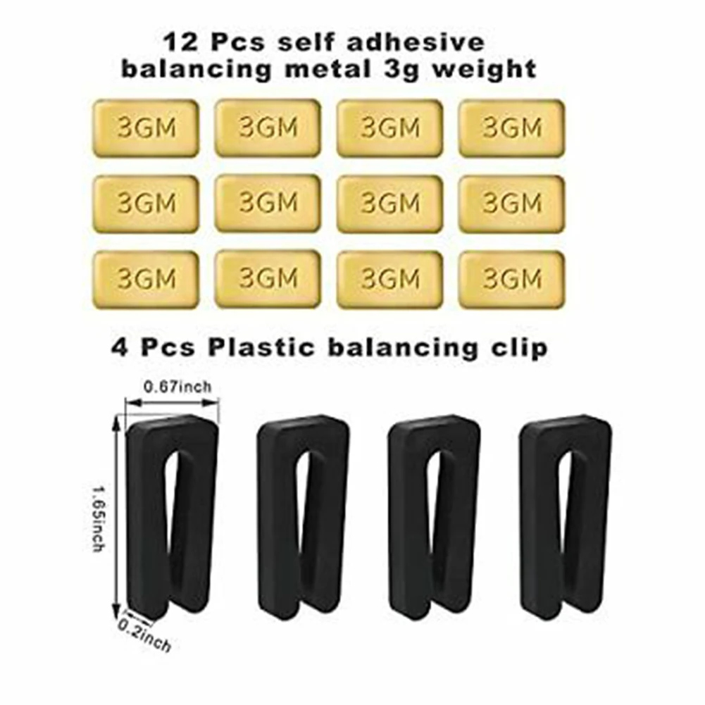4 Sets Fan Lamp Balance Gasket Ceiling Fan Blade Balancing Kit Balancing Kits Clamp 3GM Weight Summer Balance Shim