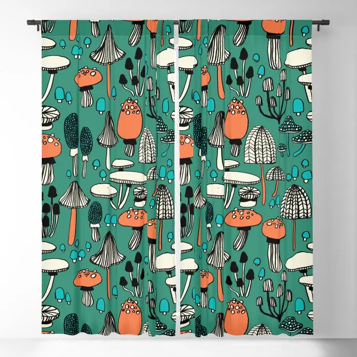 

Mushroom Blackout Curtains 3D Print Window Curtains For Bedroom Living Room Decor Window Treatments