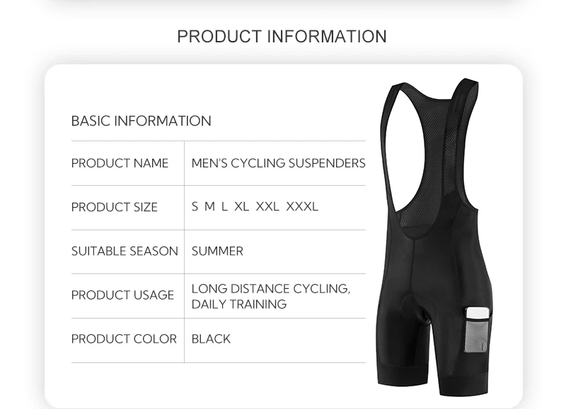 Fualrny Cycling Bib Shorts 5D Gel Pad Mountain Bike Shorts Bretelle Pockets Outdoor Breathable UPF50+ Bike Tight Bicycle Shorts