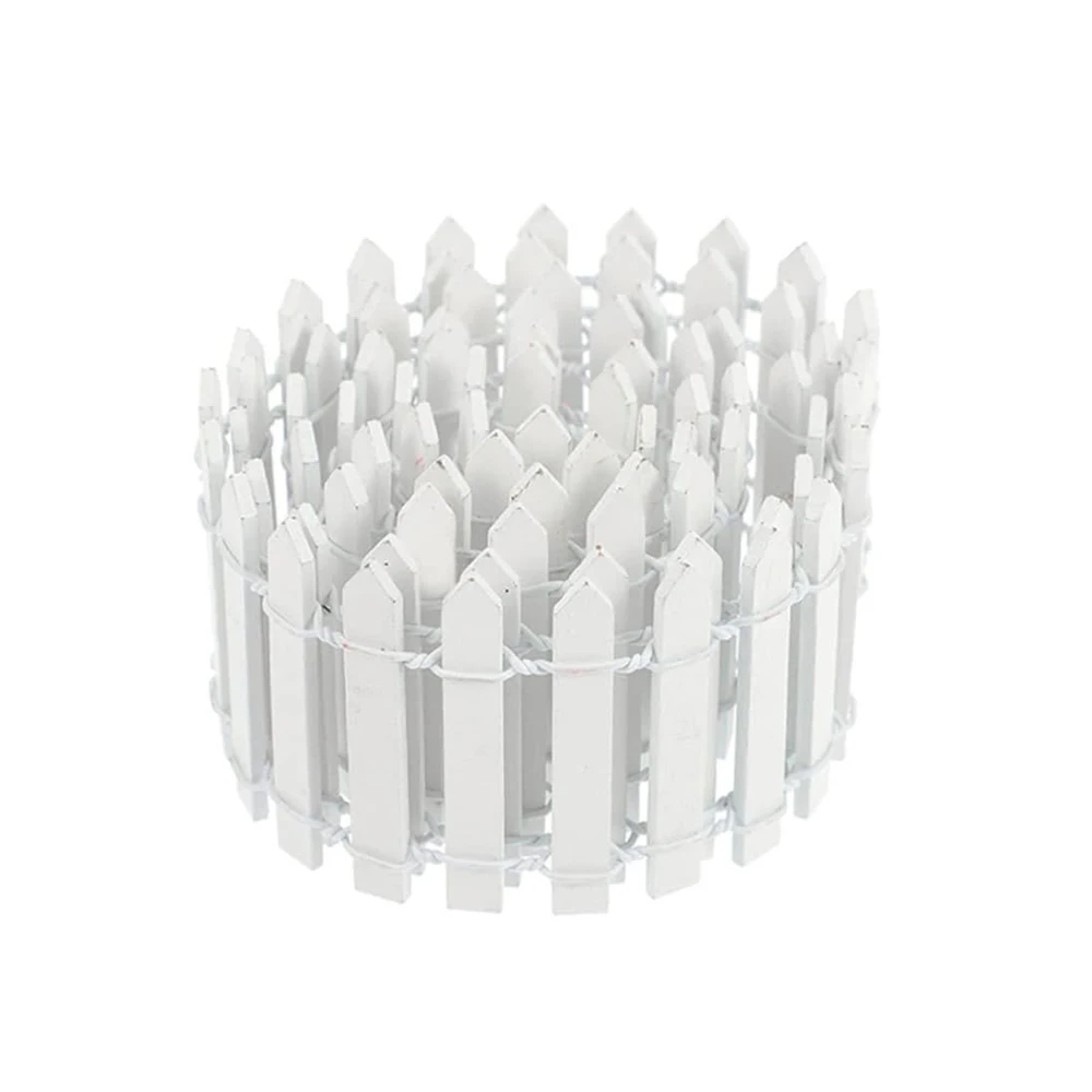 גדר קטנה לגינת פיירי DIY עץ קטן מקושטת פיקט גדר מיקרו נוף מיניאטורי קישוטים 