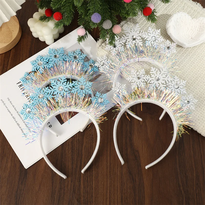 Christmas Snowflake Headband Women Girls Hair Accessories Photo Props Christmas Decoration Gifts hair accessories,hair headband