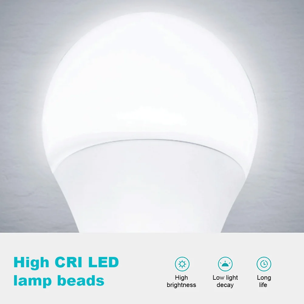 Type C Rechargeable Light Bulbs with Hook Portable LED Tent Light Bulbs Hanging LED Bulb for Home Emergency Camping Hiking