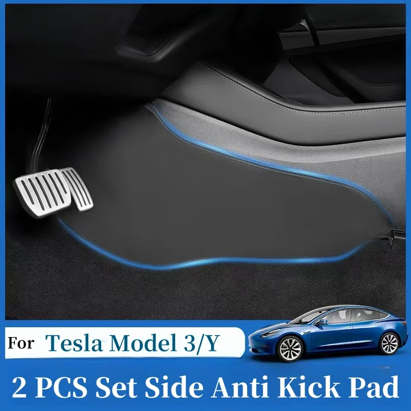

Center Console Side Anti Kick Pad Cover Compatible for 2019-2024 Tesla Model3 Model Y Accessories Console Side Scratch Protector