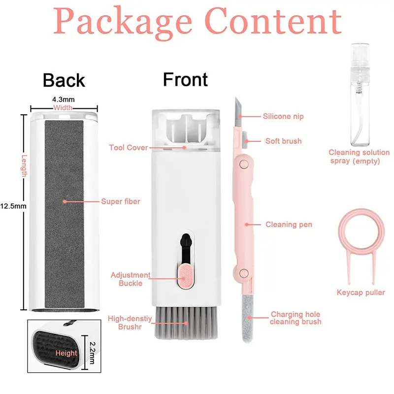 7 w 1 klawiatura komputerowa szczotka do czyszczenia zestaw elektronika Cleaner zestawy wielofunkcyjne słuchawki długopis czyszczący Keycap ściągacz narzędzia