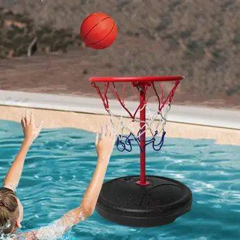 Pool Games Basketball Hoop Swimming Toss Toy Portable Pool Accessories Party Game for Kids Adults Water Toys Floating Backyard 4