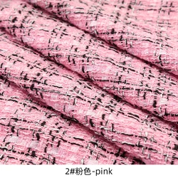Luxurious Woven Tweed Fabric for Autumn/Winter Clothing & DIY Projects (2 pink)