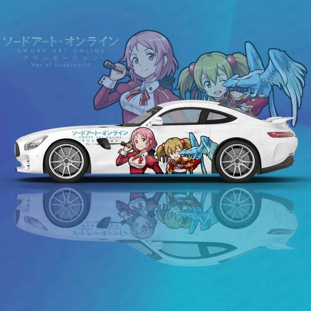 

Sword Art Online Anime Girl Car Sticker Decal Hood Door Body Vinyl Sticker Graphic Wrap New Car Sticker Decoration Accessories