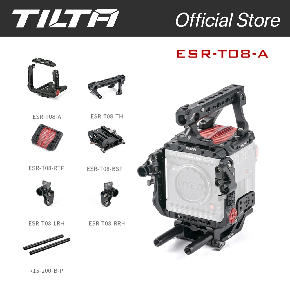 チルタESR-T08レッドV-RAPTORカメラケージレッドV-RAPTOR 8kシンプル