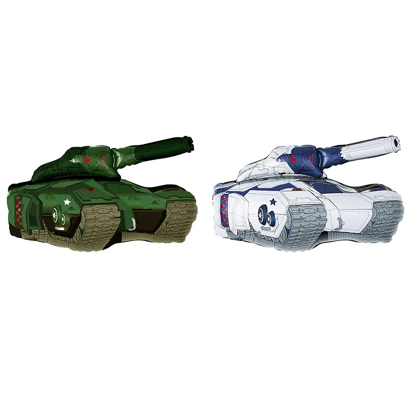 

Новый мультяшный танк, алюминиевый воздушный шар, Детская игра, тематическое украшение на день рождения, годовщину