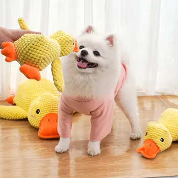 Dog Calming Duck Toy Pet Duck Shape Dog Toy Quacking Pet Toys for Small Large Dog Cat Durable Puppy Molar Chew Toy Dog Supplies 2