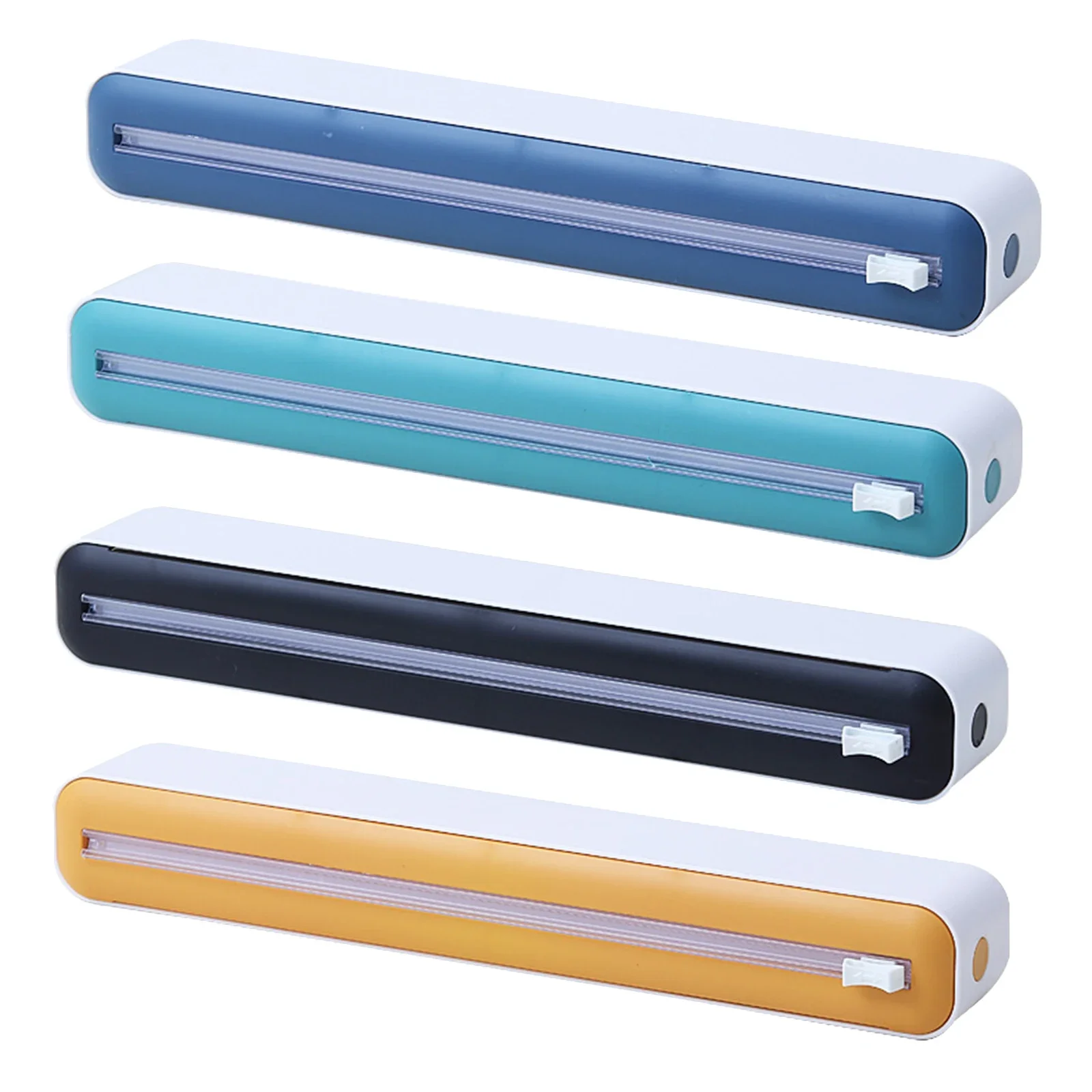 Magnetic Refillable Wrap Dispenser Slide Cutter Reusable Dispenser For Cling Wrap Food Packaging Restaurant cling wrap dispenser,food film dispenser,kitchen wrap dispenser,plastic wrap dispenser