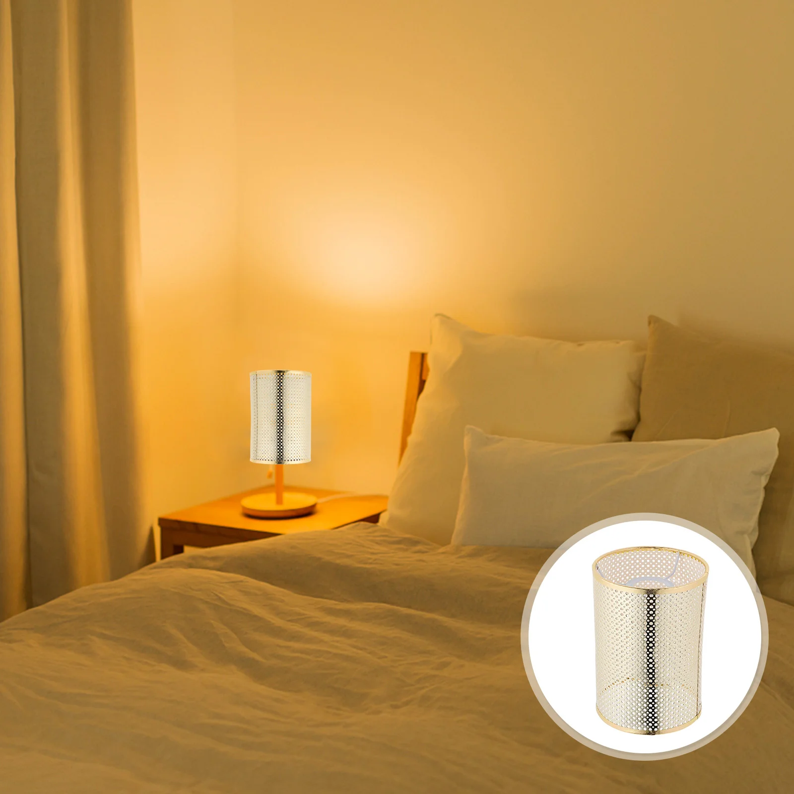 

Rattan Lamp Shade E27/E14 Barrel Lampshade Lamp Cover Woven Lamp Shade Replacement Hanging Pendant Light Cover Clip On Vintage