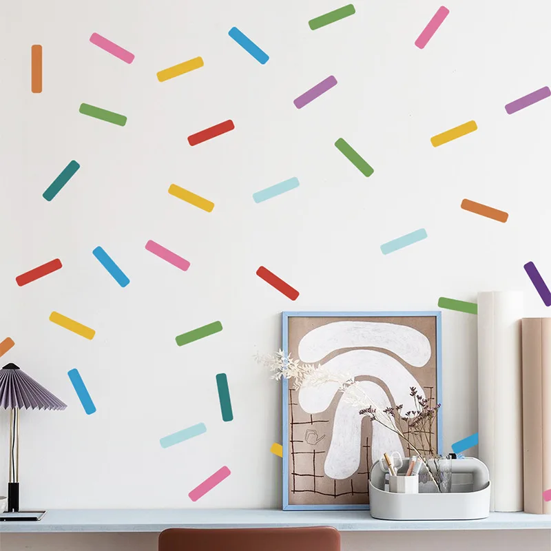 1PC Colorful Strip Wall Stickers Beautify And Decorate The Living Room Background,Walls,bedroom Decoration Atmosphere - 5