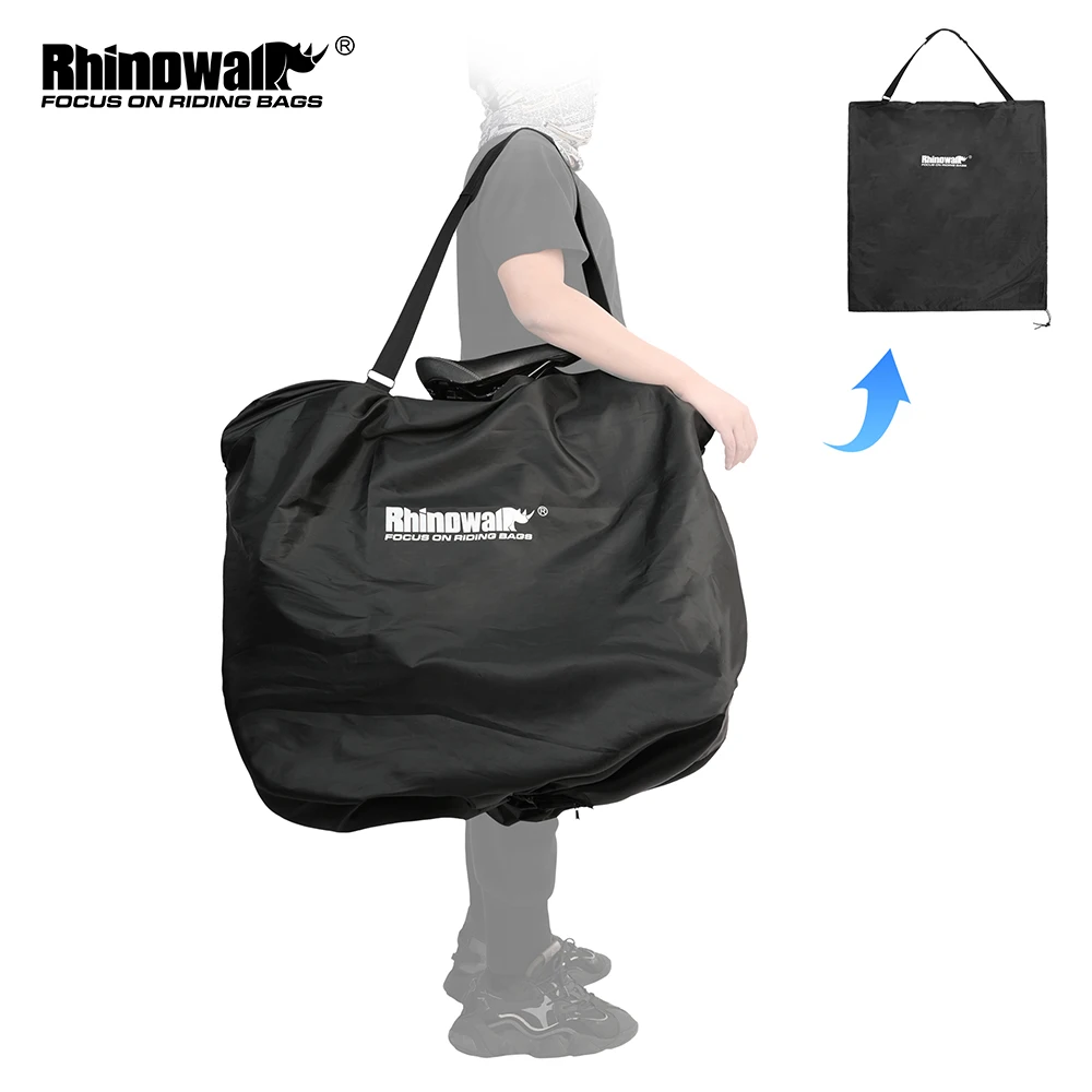 Borsa pieghevole per bicicletta Rhinowalk RF204 da 20 pollici, borsa leggera e pieghevole per il trasporto di biciclette, borsa portatile per il trasporto di biciclette, copertura antipolvere, accessori