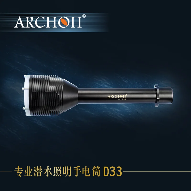 Archon D33 다이빙 손전등 강력한 라이트 핸드헬드 램프 3L2 3000 루멘 26650 야간 다이빙 집중 빔 복구 조명