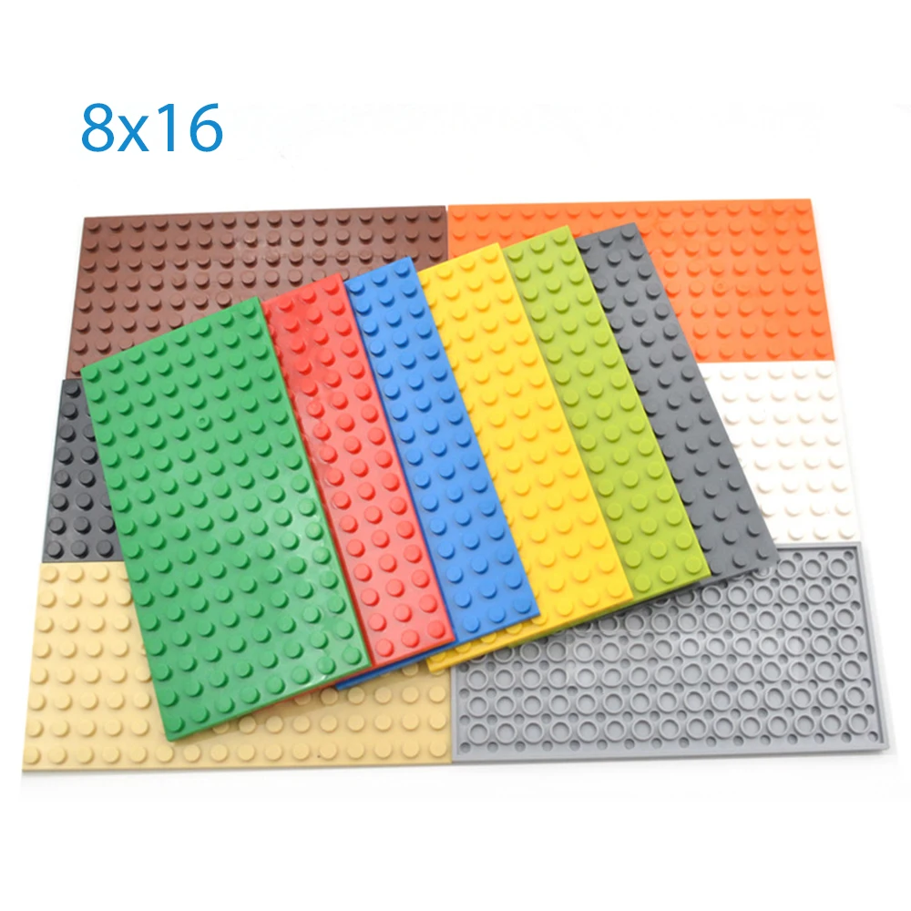 5개 DIY 베이스 얇은 판 8x16 92438 도트 MOC 빌딩 블록 브릭 호환 창의..