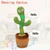 1pc Radiant Glowing Cactus Toy - Interactive Talking and Singing, Twistable Sand Sculpture Design - Perfect for Dogs and Cats 2