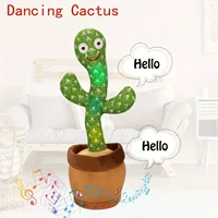 1pc Radiant Glowing Cactus Toy - Interactive Talking and Singing, Twistable Sand Sculpture Design - Perfect for Dogs and Cats 2