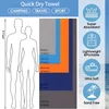 1-pcs Quick drying microfibre sports towel, lightweight and fast drying travel towel, ideal for camping, hiking, gym, yoga. 2