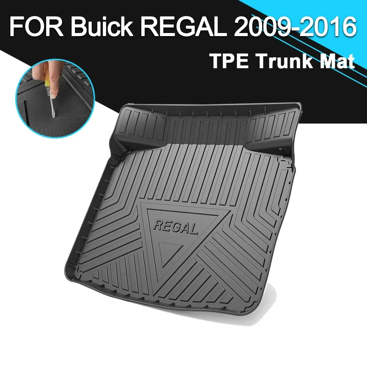 

Car Rear Trunk Cover Mat Rubber TPE Waterproof Non-Slip Cargo Liner Accessories For Buick REGAL 2009-2016