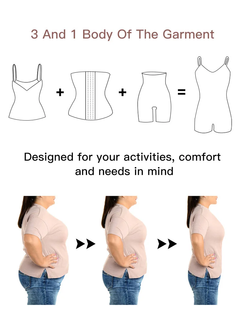 Seamless Shapewear Bodysuit for Women Tummy Control Body Shaper Butt Lifting Fajas Colombianas Slim Catsuit Body Shaper Underwea