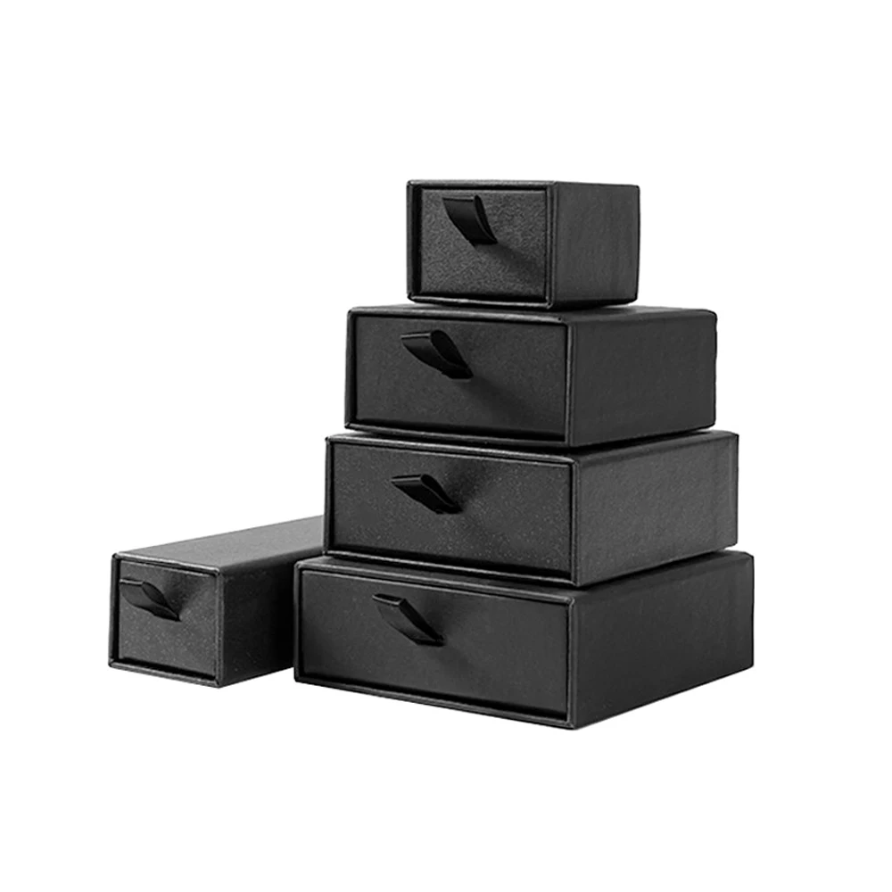 50 Stück Schmuck-Papierschachteln mit individuellem Logo für Ringe, Ohrringe, Armbänder, Anhänger, Halsketten, Verpackung, Reisegeschenk, Präsentationsorganizer – Detail 9