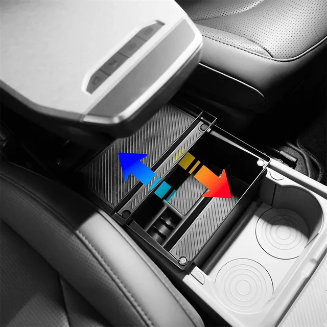 Abs Car Armrest under Storage Box Organizer Holder Tray Car Central Card Coin Stowing Tidying for Kia Ev3 3