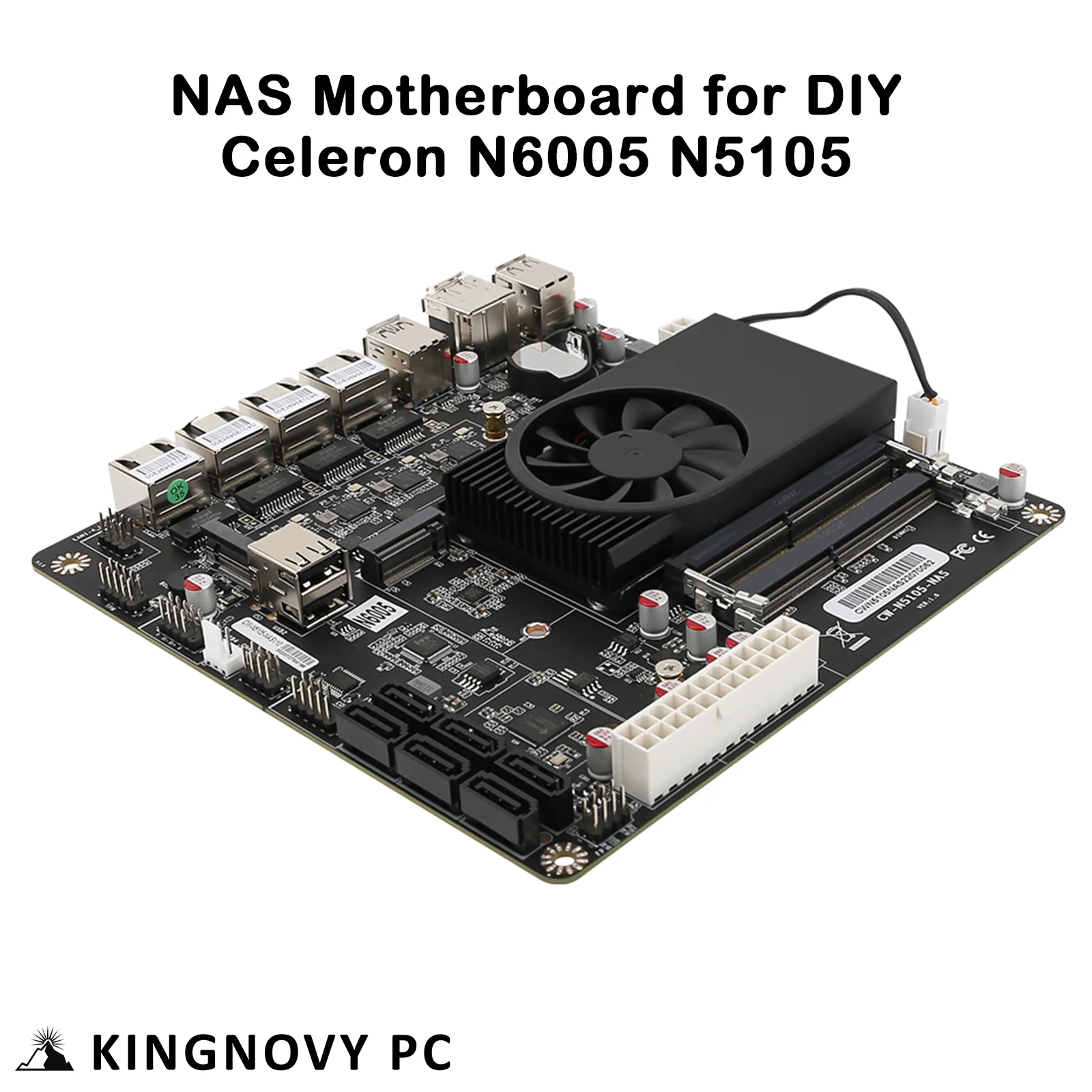 NAS Motherboard N5105 N6005 4* Intel i226V 2.5G Nics Dual M.2 NVMe Six