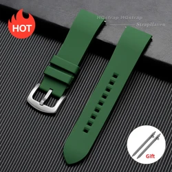 Versatile Waterproof Silicone Watch Strap - Quick Release, Soft, Unisex - 22mm (Green)