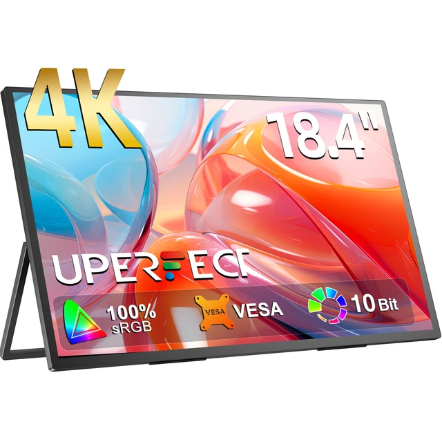 UPERFECT 18 Inch Large Gaming Monitor 4K PC Display 3840*2160  HDMI USB C With HDR FreeSync External Screen For Laptop Switch