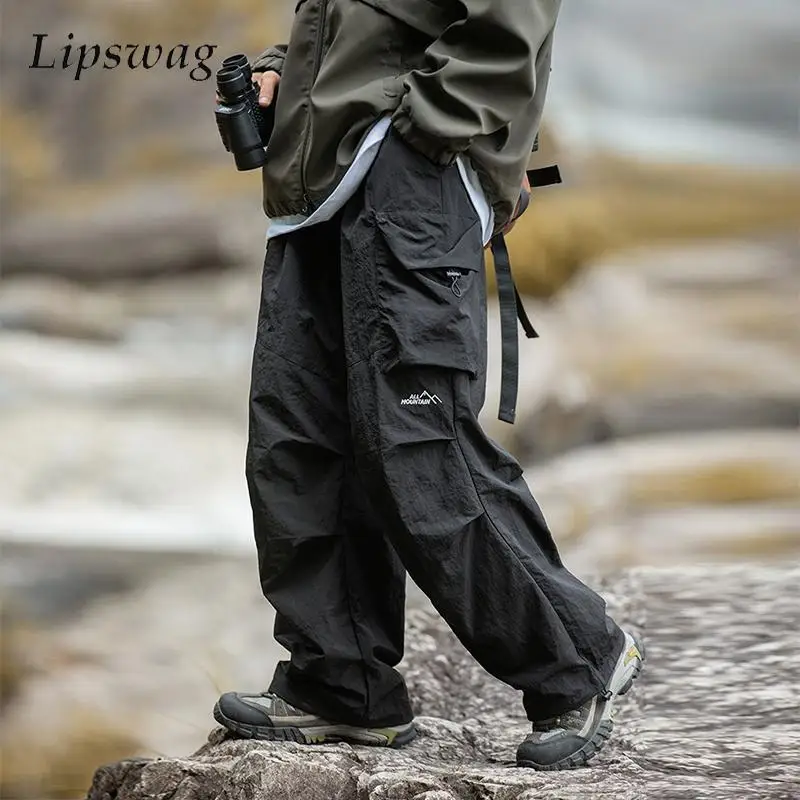 

Fashion Mutli Pockets Cargo Pants For Men Streetwear Fall Casual Loose Straight Trousers Mens Quickdry Waterproof Pants Outdoor