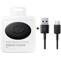 15W Fast Wireless Charger with USB - C Cable by Samsung - Black