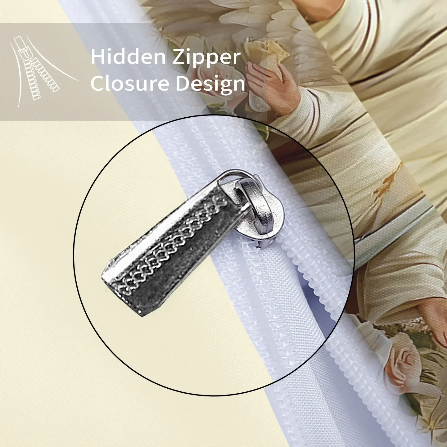 3pcs Jesus Themed Printed Polyester Bedding Set Soft and Comfortable Available in Multiple Sizes and Machine Washable