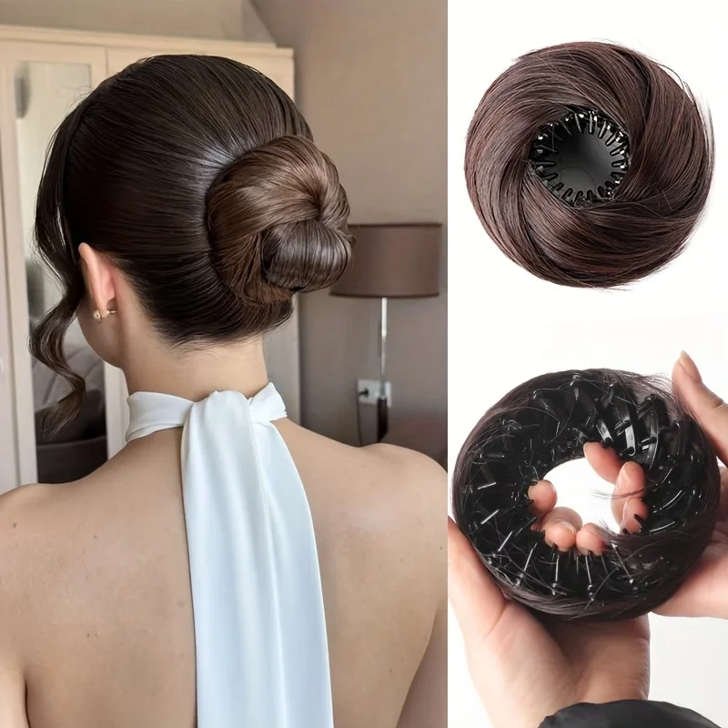 Chignon Sintetico a Ciambella 2026, Estensione Elastica per Chignon, Facile da Acconciare, Volume Naturale, per Donna