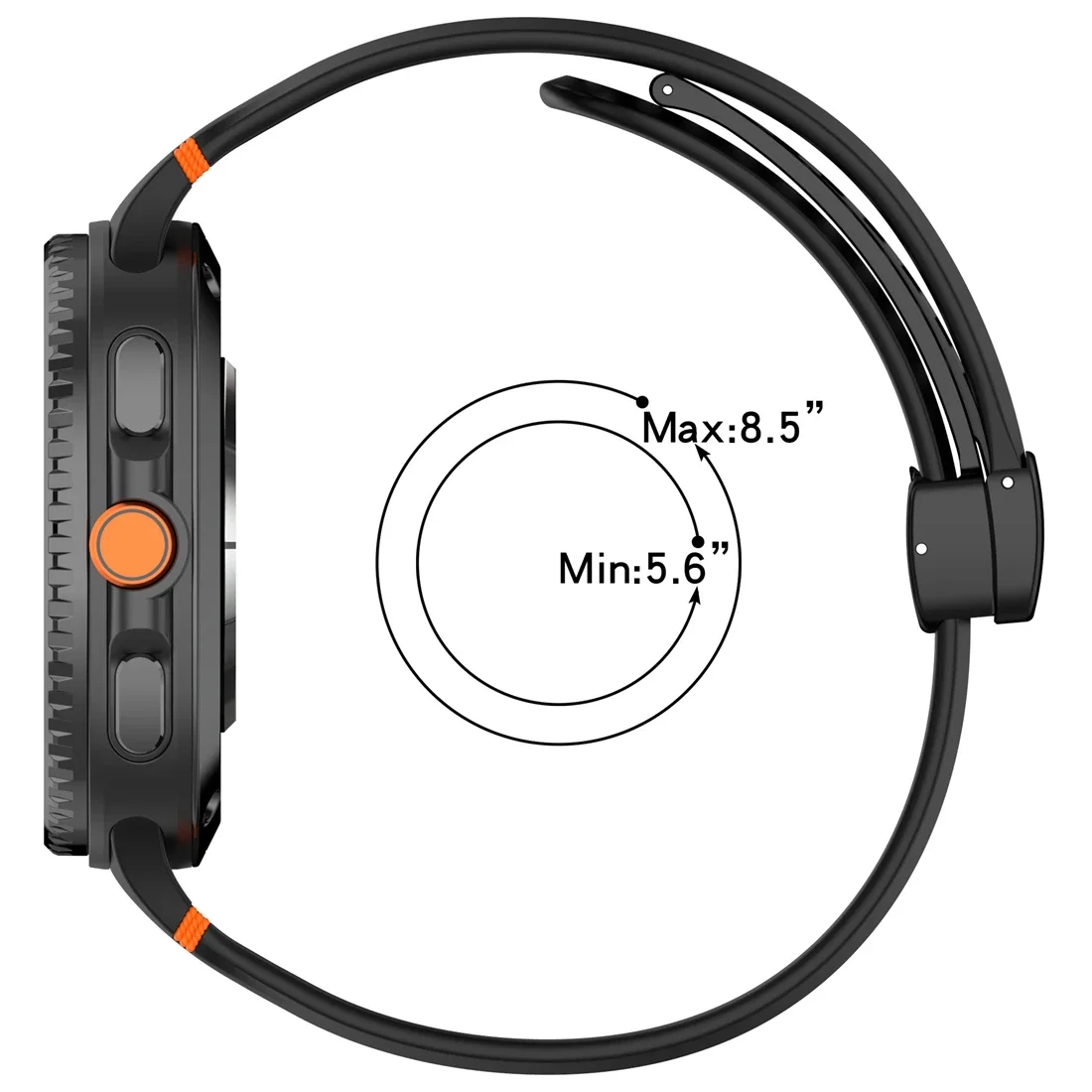 Breathable Magnetic Silicone Sport Watch Band - Lightweight and Unisex Design