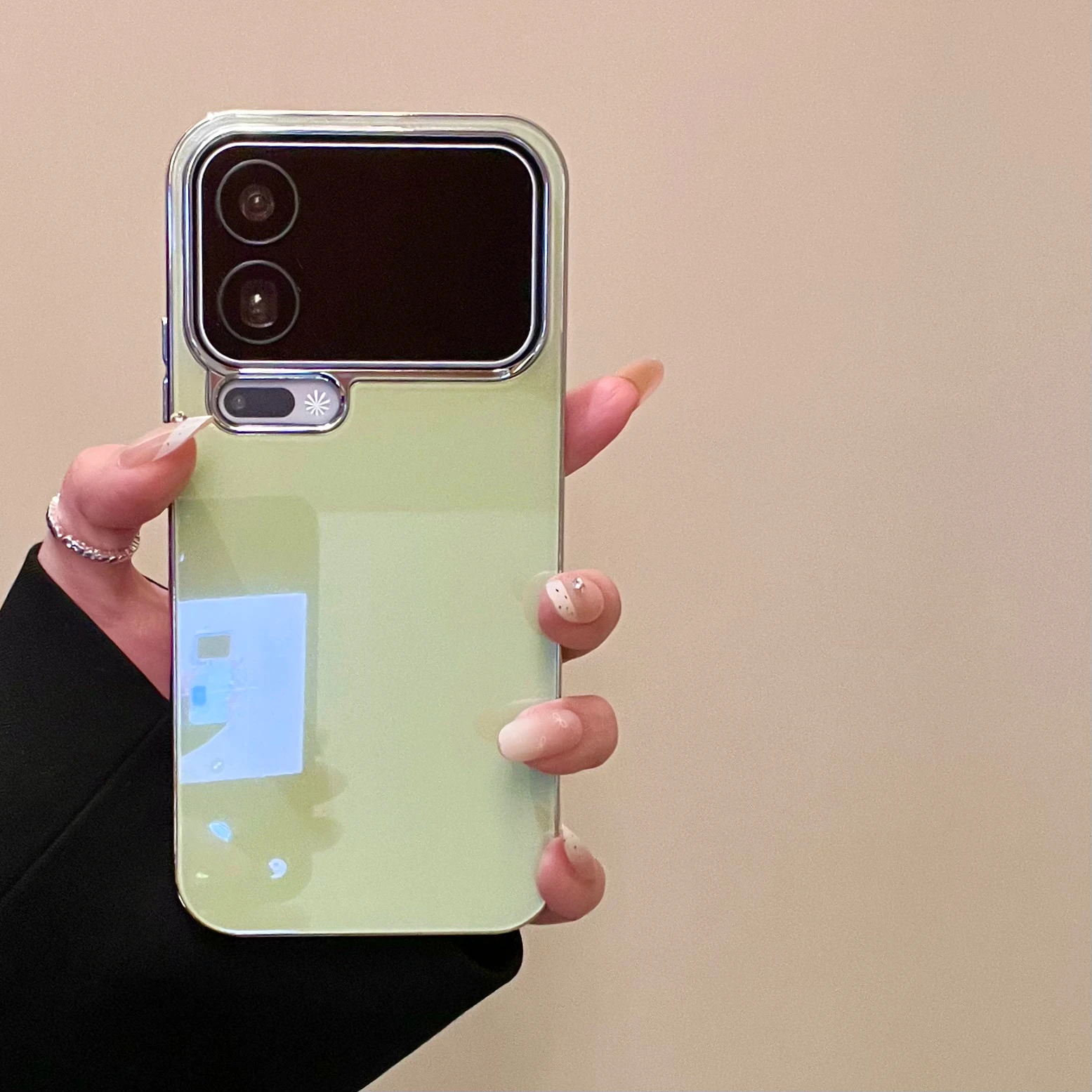 Luxury Electroplating Glass Phone Case - Solid Color Shockproof Protection Shell