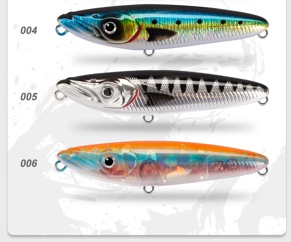 D1 Angeln Topwater Köder Oberfläche Locken 70mm/140mm Spaziergang Die Hund Bleistift Schwimm Stickbaits Für Bass Trout accesorios – Detail 8