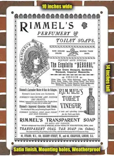 

Металлический знак-мыло 1893 Rimmel-10x14 дюймов